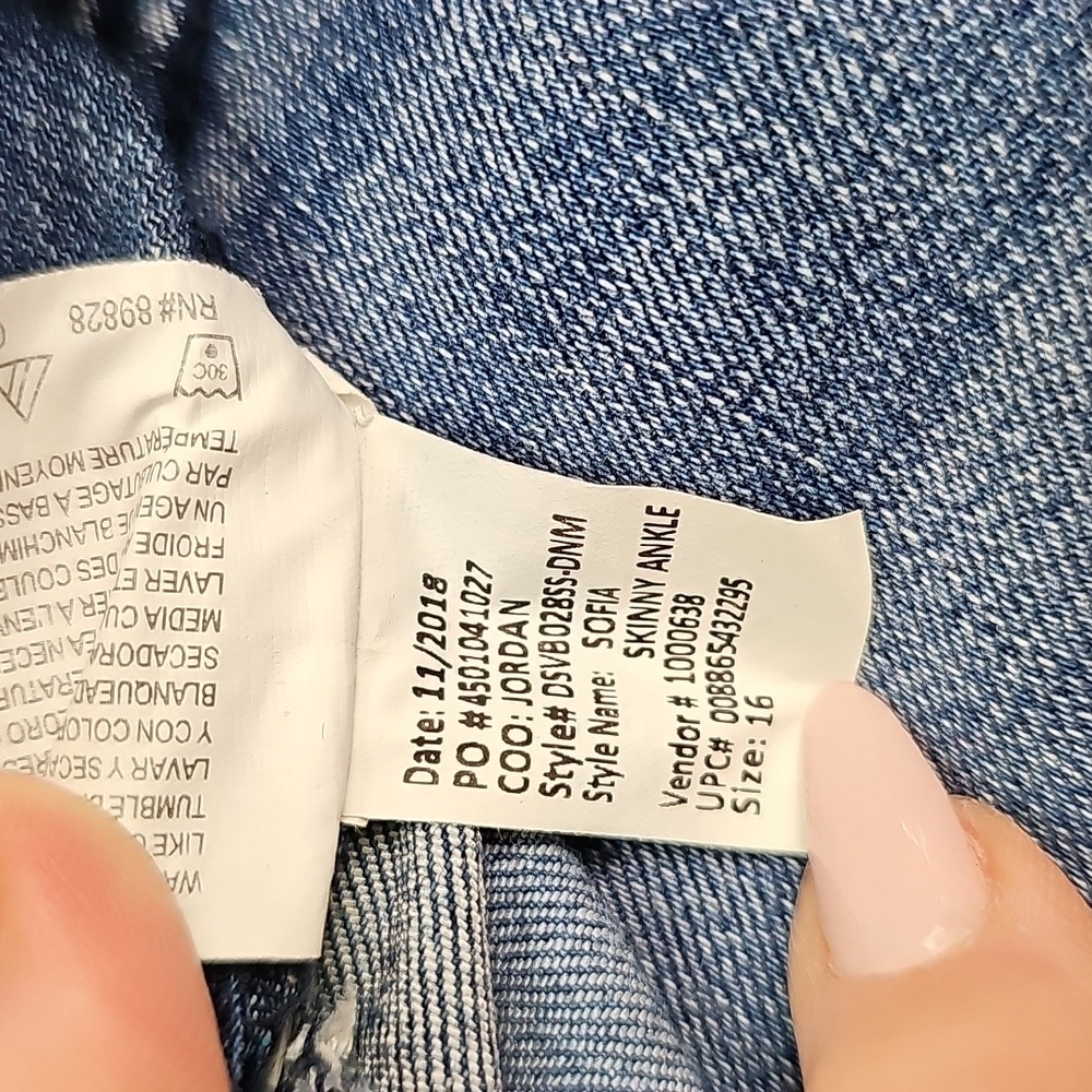 NEW SOFIA JEANS BY SOFIA VERGARA SKINNY ANKLE BLUE JEANS - Picture 15 of 15